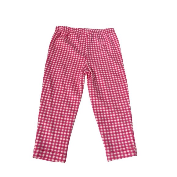 Carters Girls Infant baby Size 9 months pink white checkered Gingham Pants Check - Picture 3 of 3
